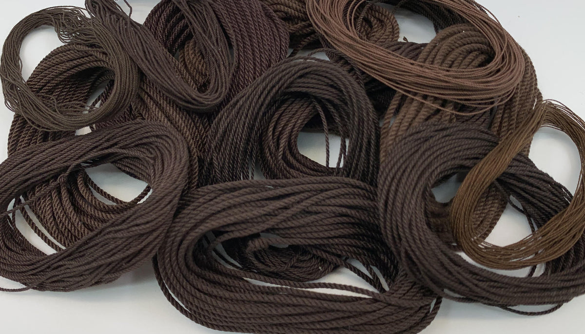 Miniature rigging ropes - Dark brown - Cotton – Dry-Dock Models