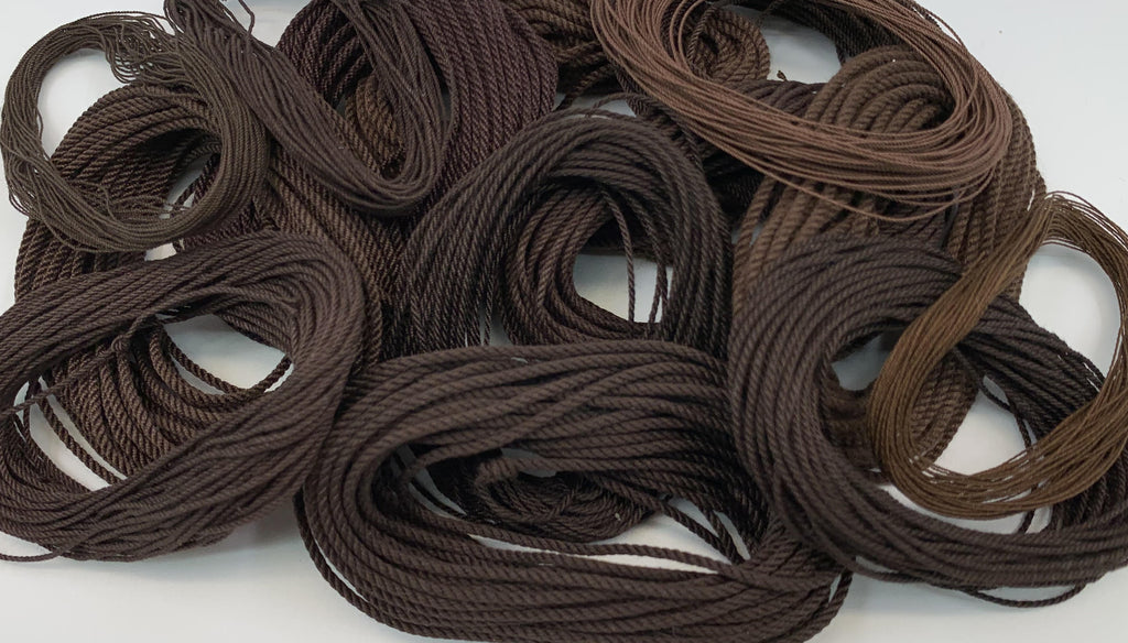 Miniature rigging ropes - Dark brown - Cotton