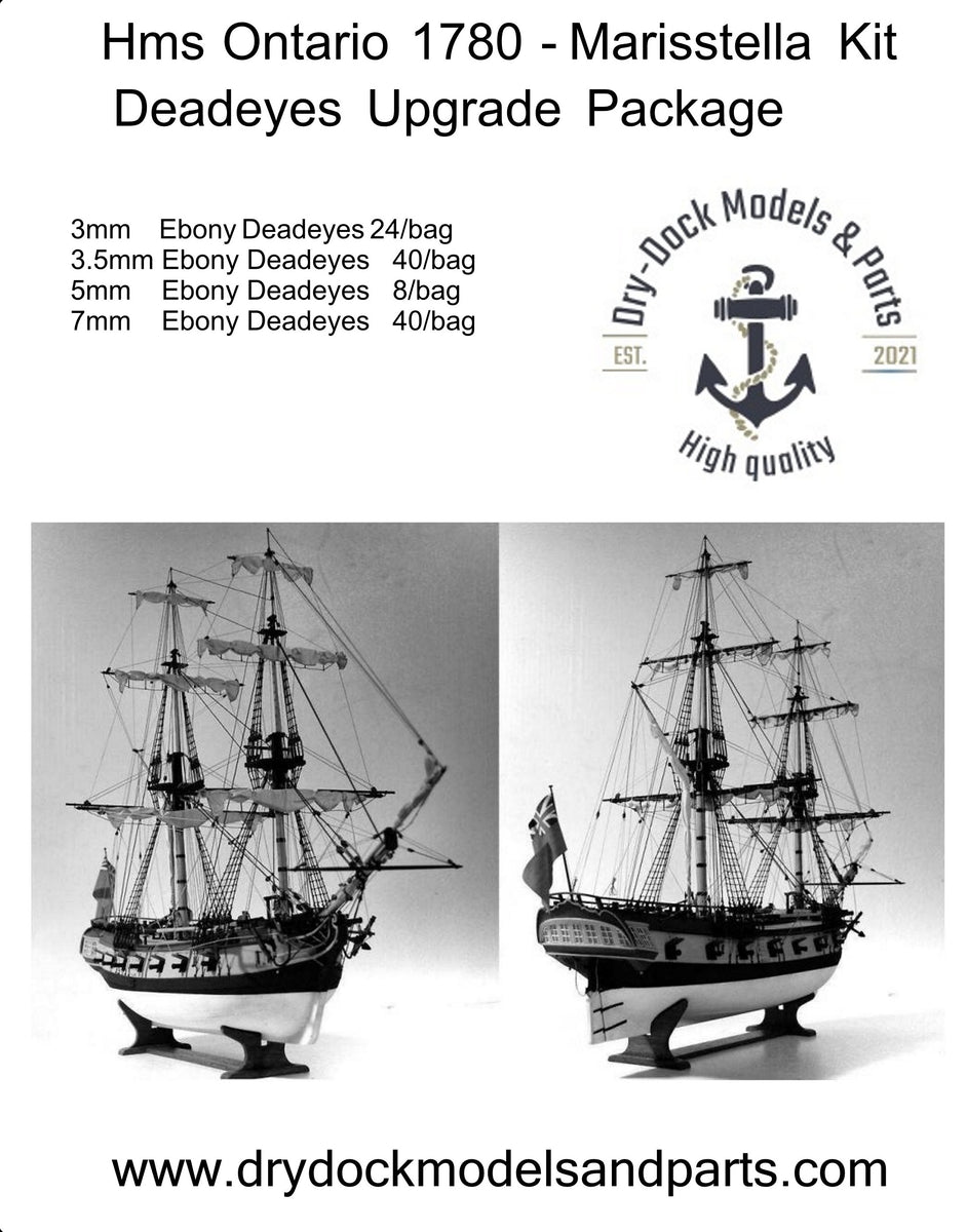 Hms Ontario 1780 Ebony Deadeyes Upgrade Pack – Dry-Dock Models & Parts