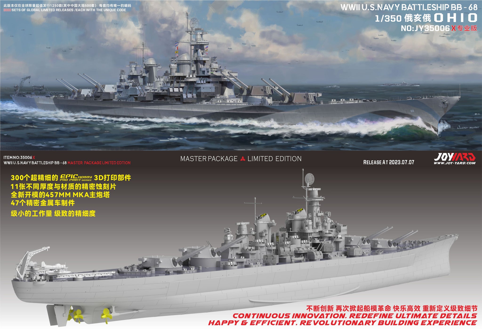 Joy Yard Hobby Kits - US NAVY BATTLESHIP OHIO BB-68 – Dry-Dock