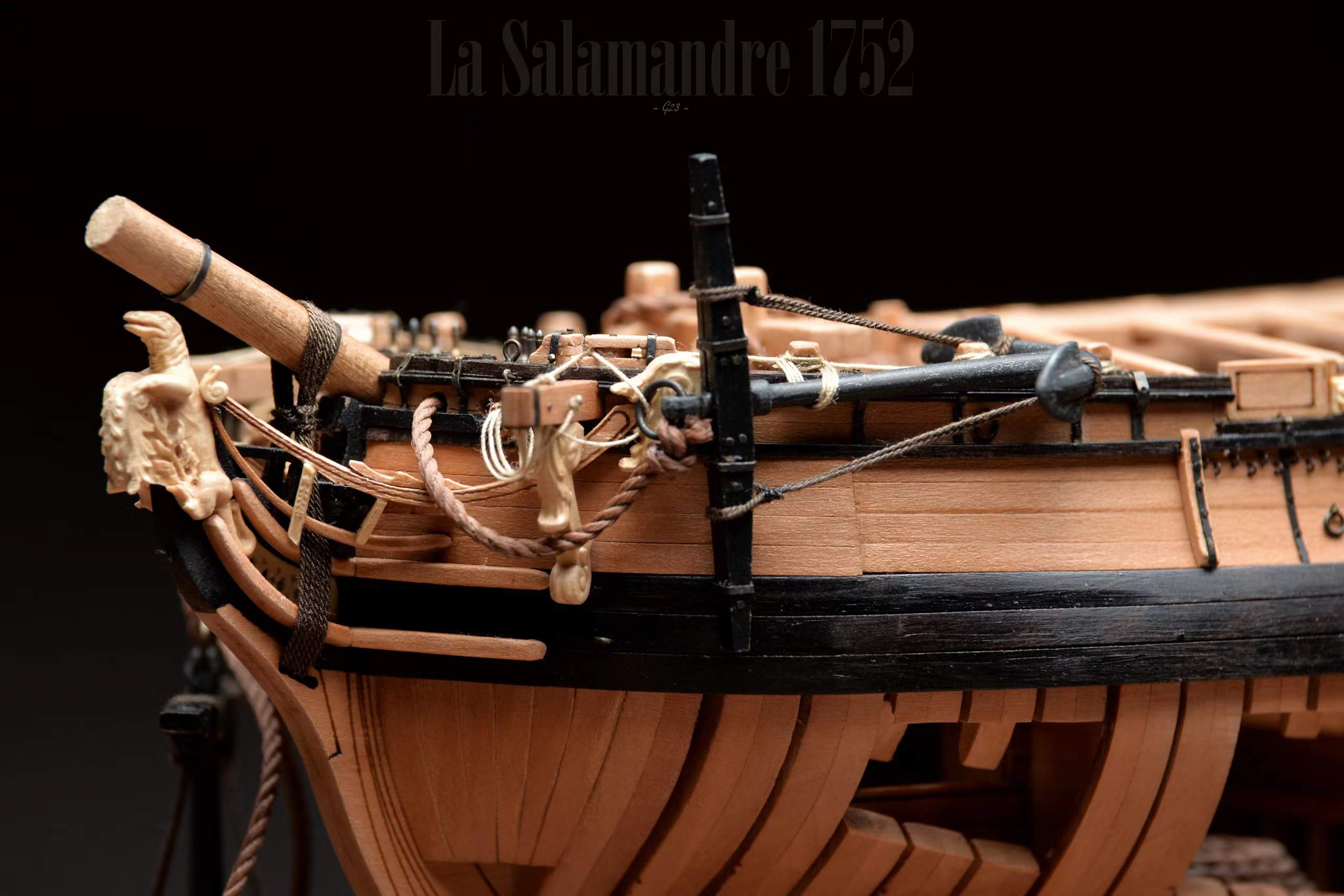 La Salamandre Bomb Ketch 1:96 - POF Kit + Boxwood decorations (CNC pro ...
