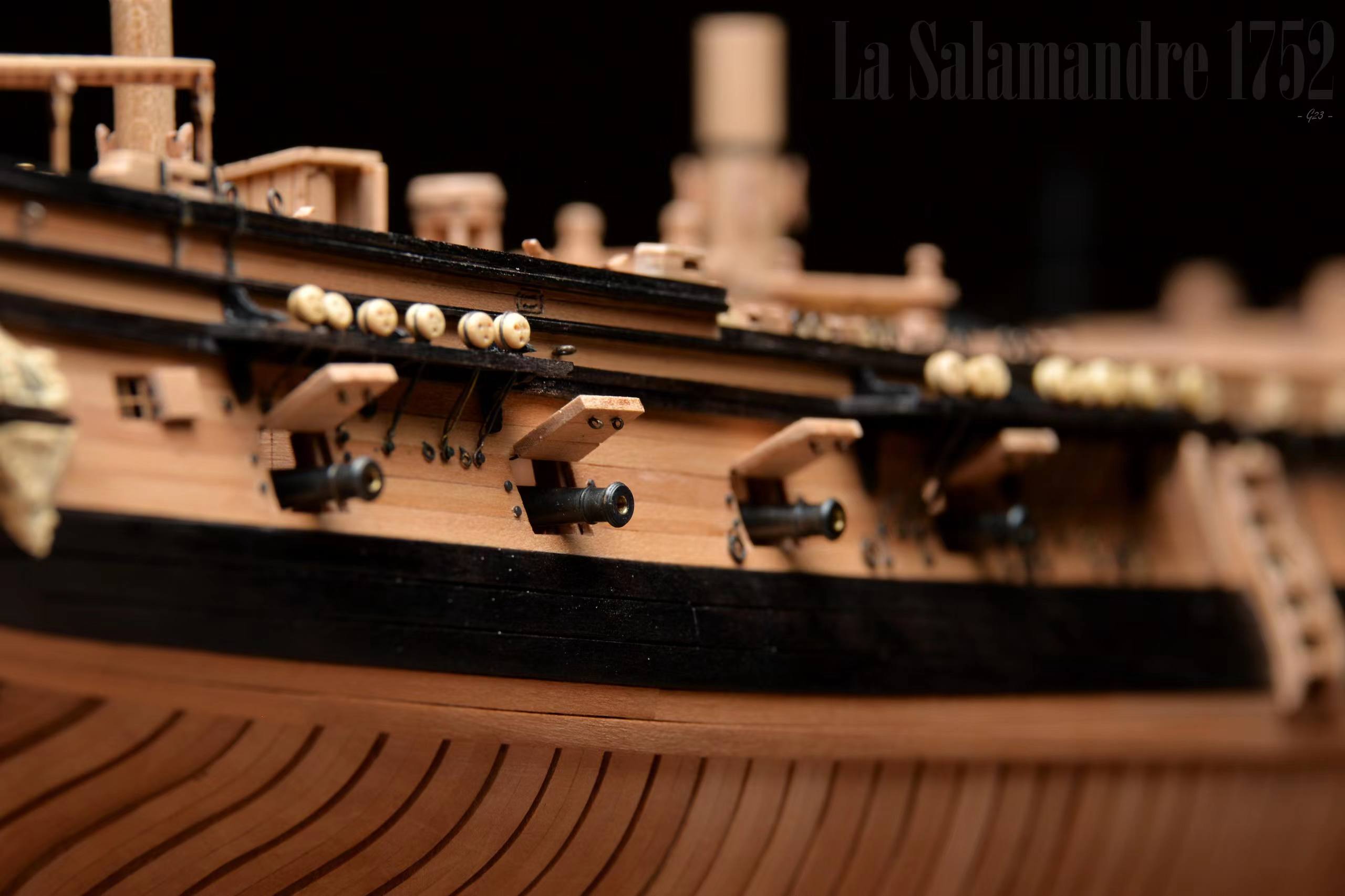 La Salamandre Bomb Ketch 1:96 - POF Kit + Boxwood decorations (CNC pro ...