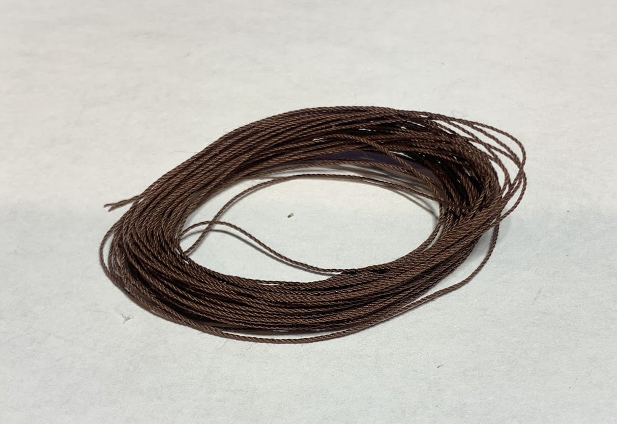 Miniature rigging rope 0.5 mm, Dark brown, cotton, 6 meter – Dry